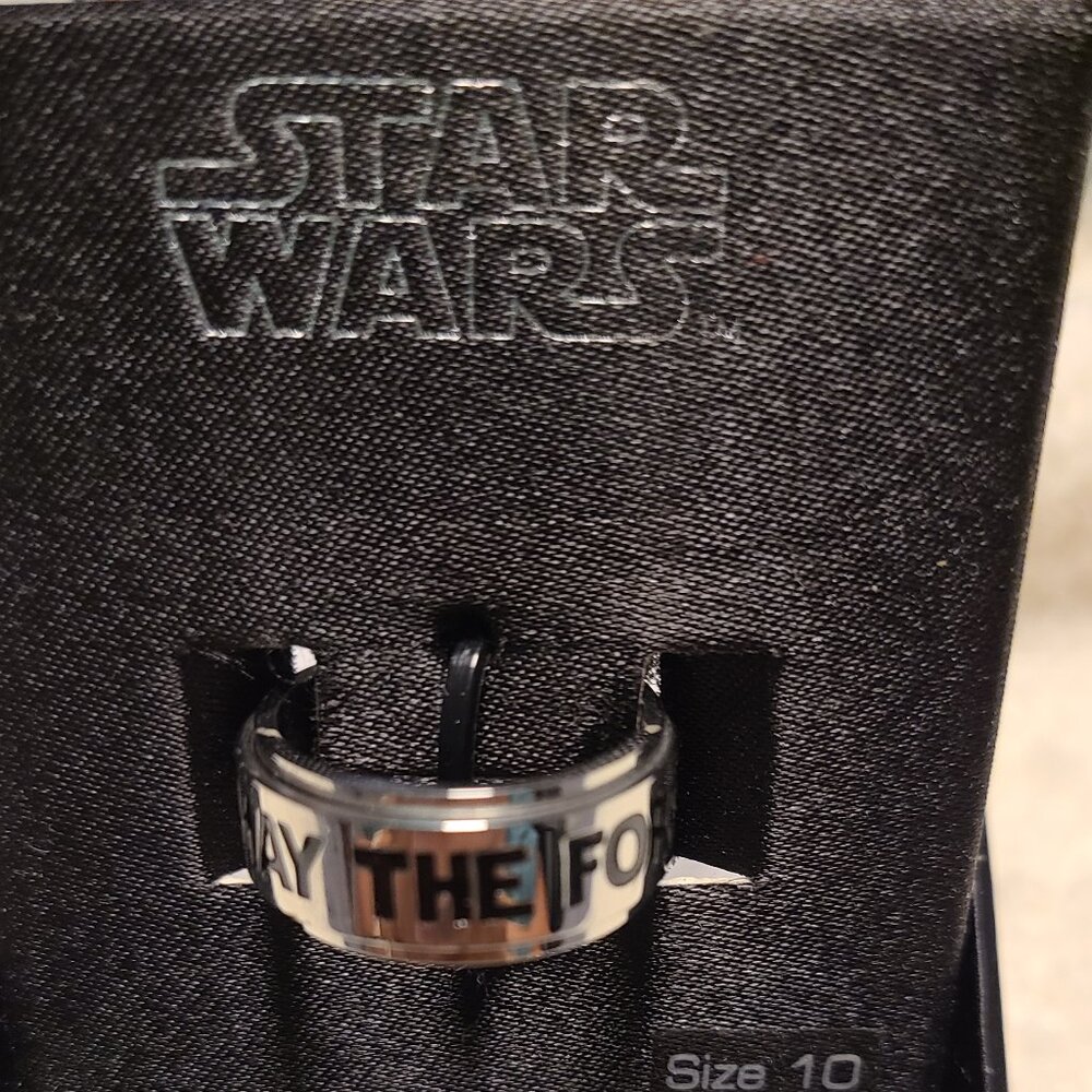 NWT StainlessSteel Star War Ring - May The Force Be With You!